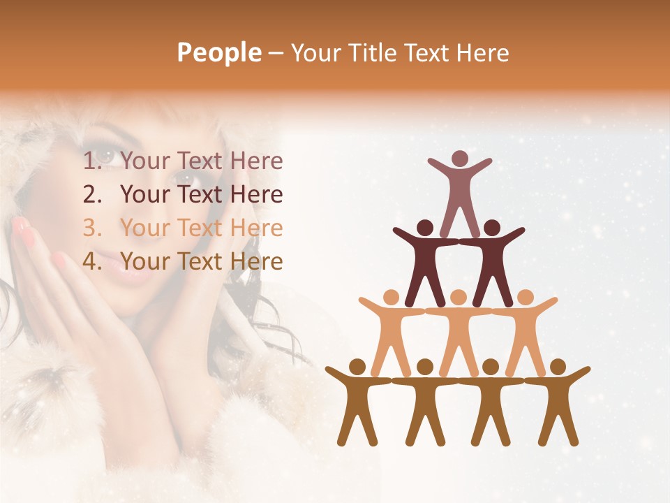 Portrait Woman Cheerful PowerPoint Template