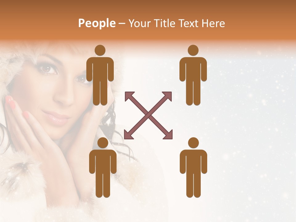 Portrait Woman Cheerful PowerPoint Template