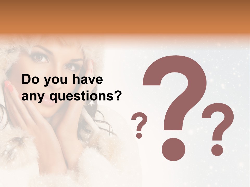 Portrait Woman Cheerful PowerPoint Template