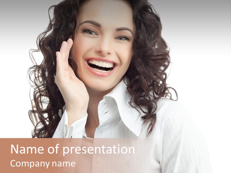 Executive Confidence Looking At Camera PowerPoint Template