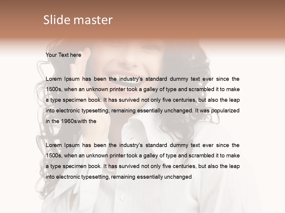 Executive Confidence Looking At Camera PowerPoint Template