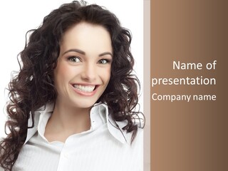 Brunette Care Face PowerPoint Template