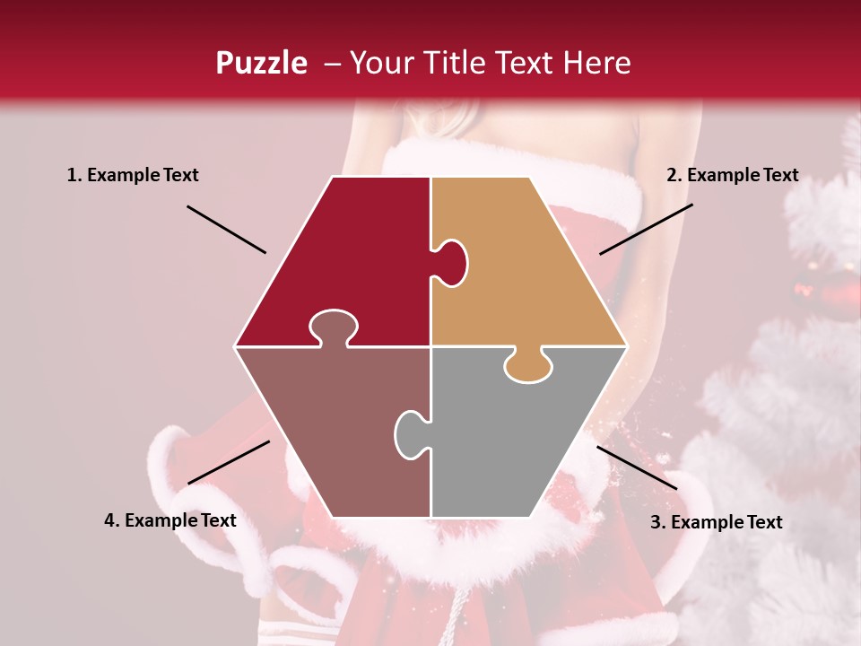 Female Beautiful Tree PowerPoint Template