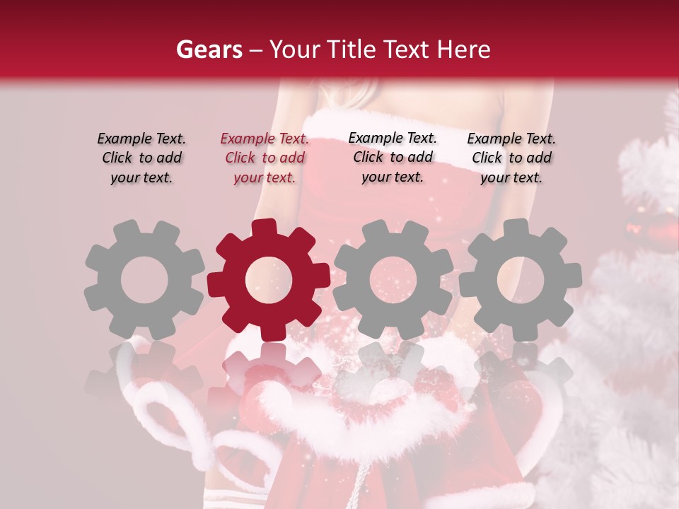 Female Beautiful Tree PowerPoint Template