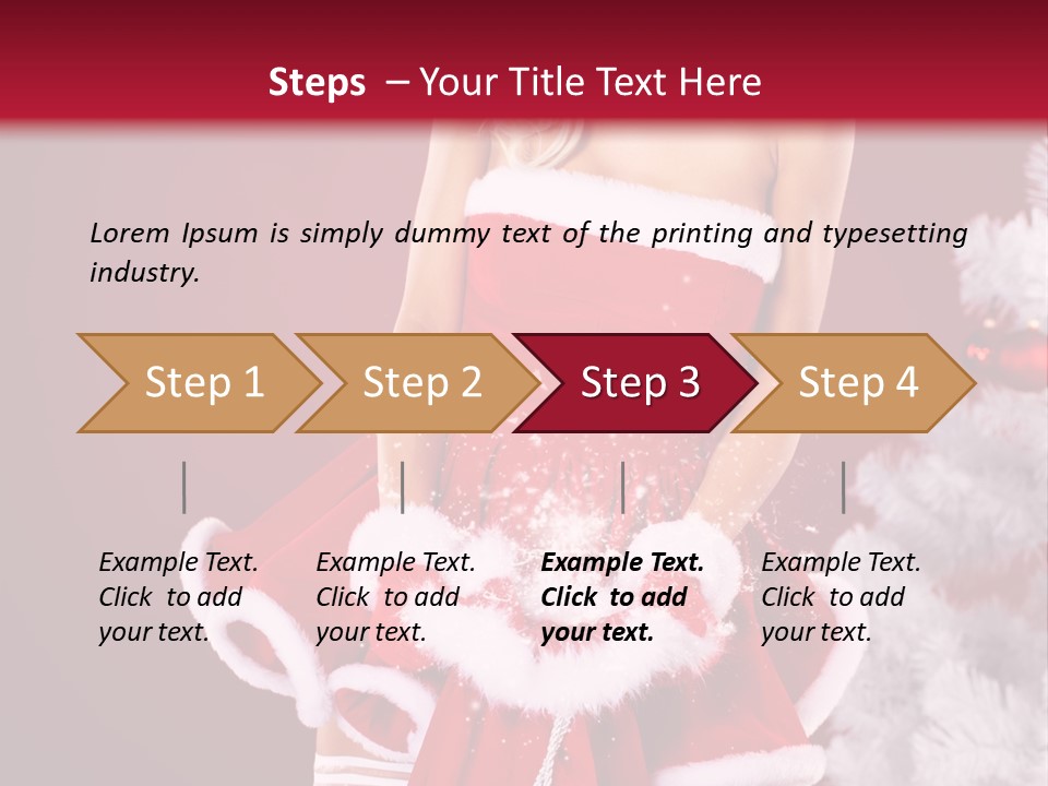 Female Beautiful Tree PowerPoint Template