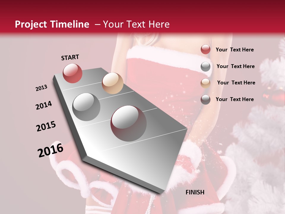 Female Beautiful Tree PowerPoint Template