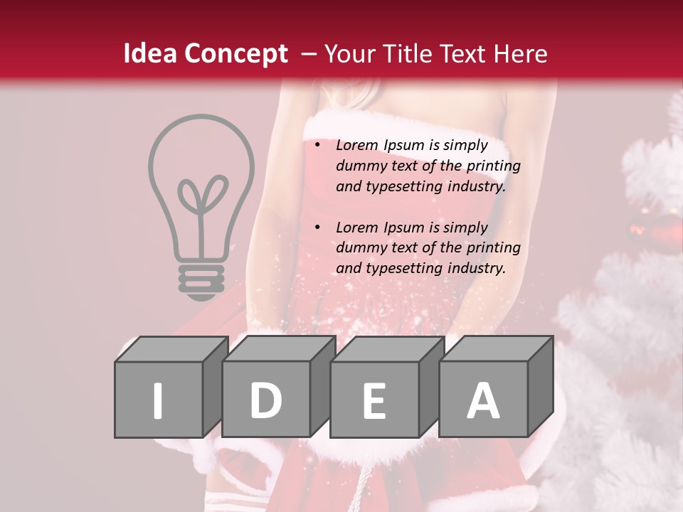 Female Beautiful Tree PowerPoint Template