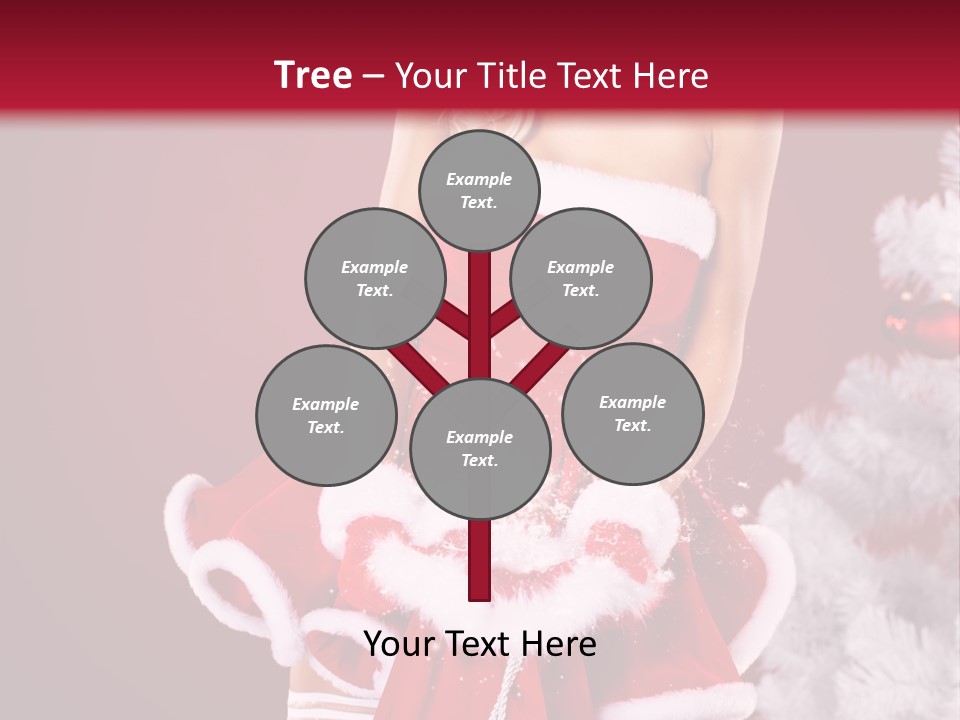 Female Beautiful Tree PowerPoint Template