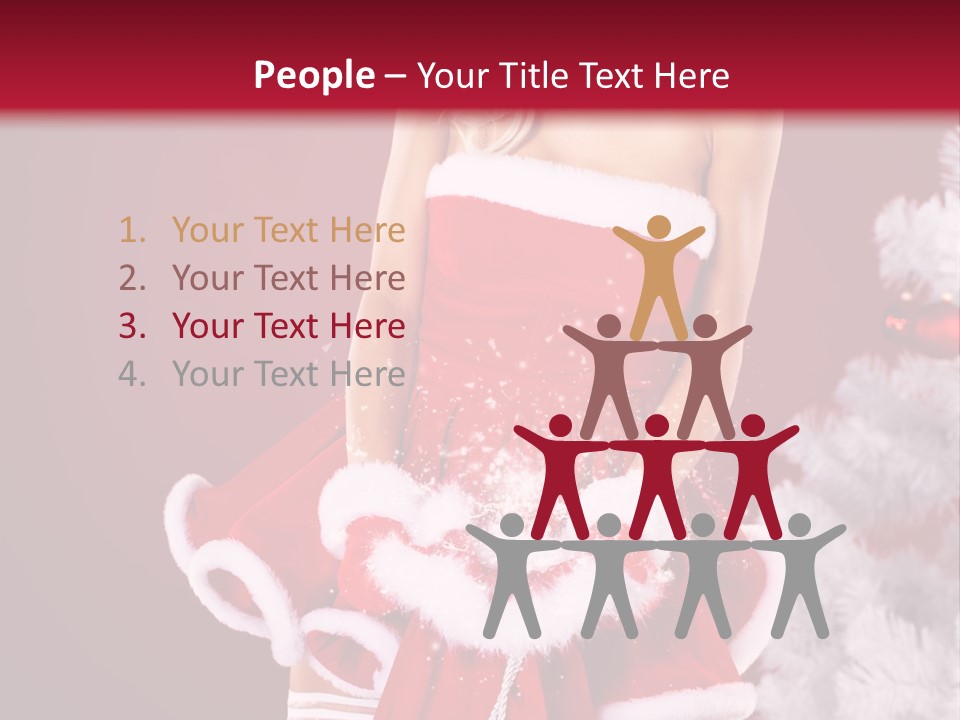 Female Beautiful Tree PowerPoint Template