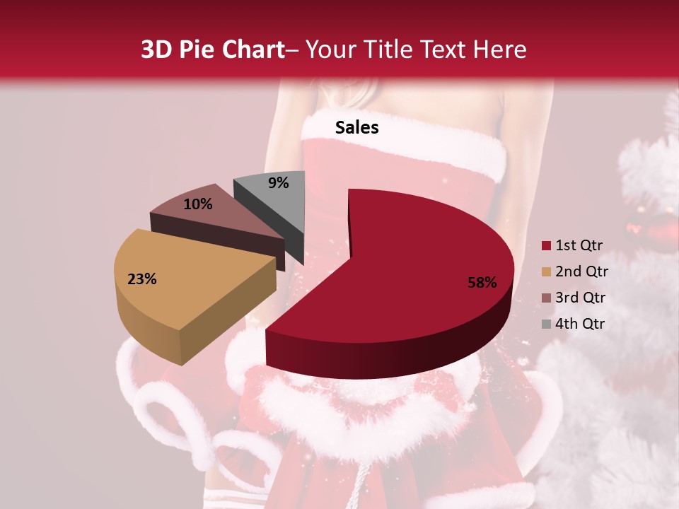 Female Beautiful Tree PowerPoint Template