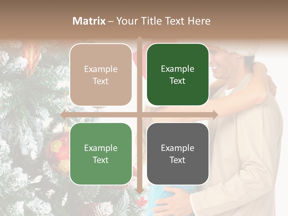 White Couple Santa PowerPoint Template