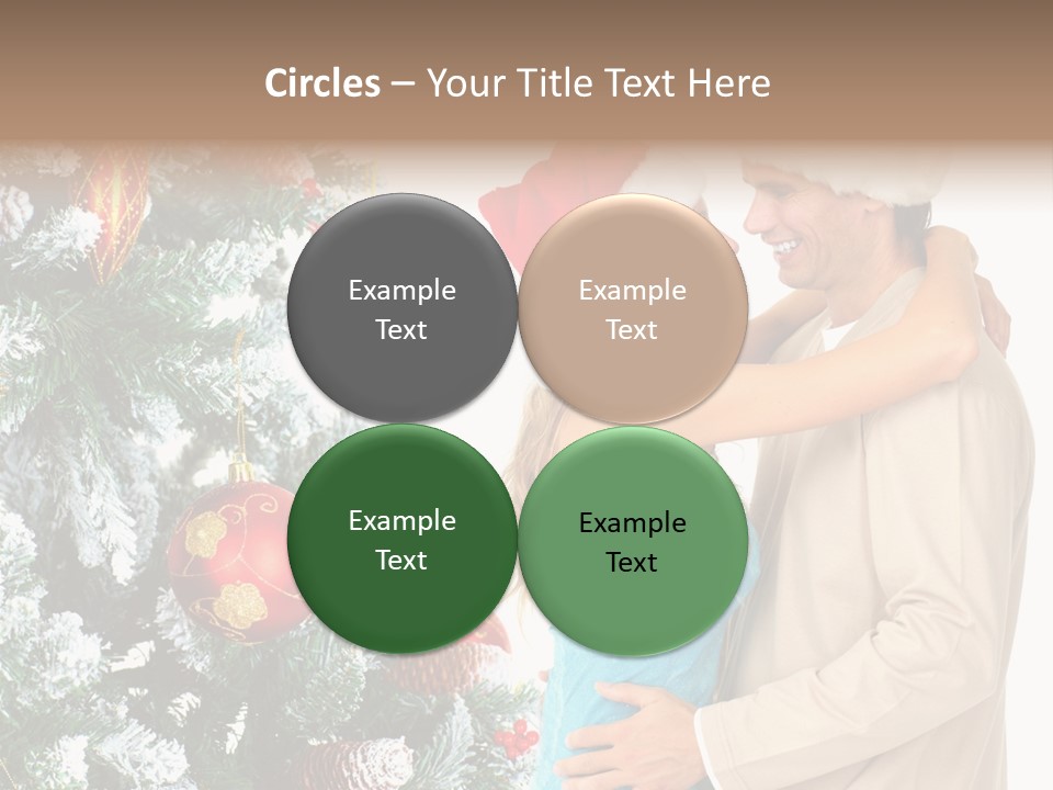 White Couple Santa PowerPoint Template