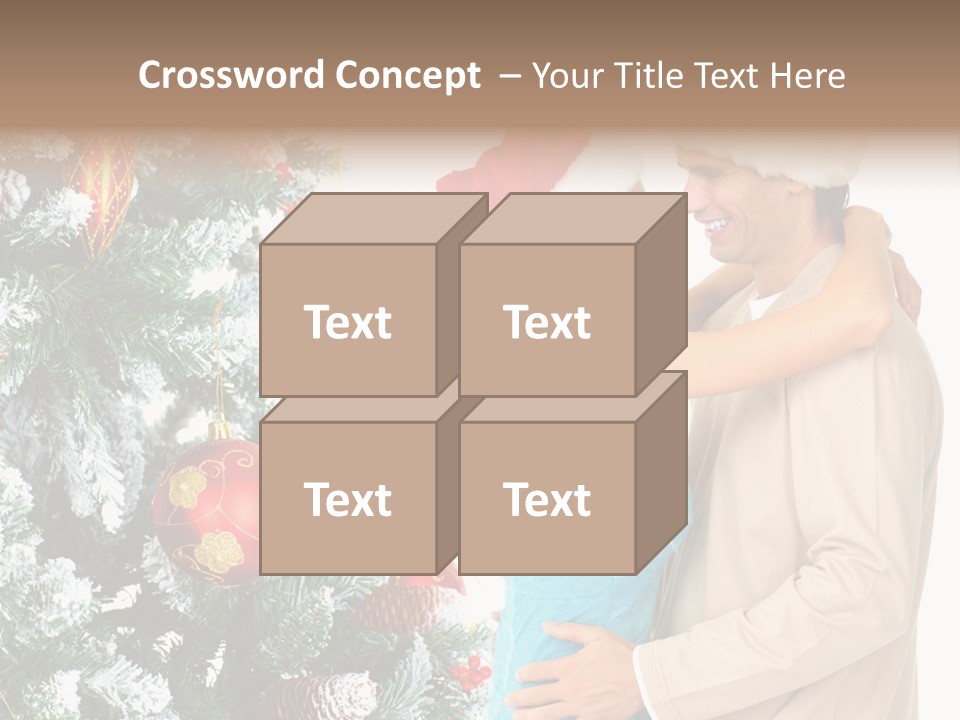White Couple Santa PowerPoint Template