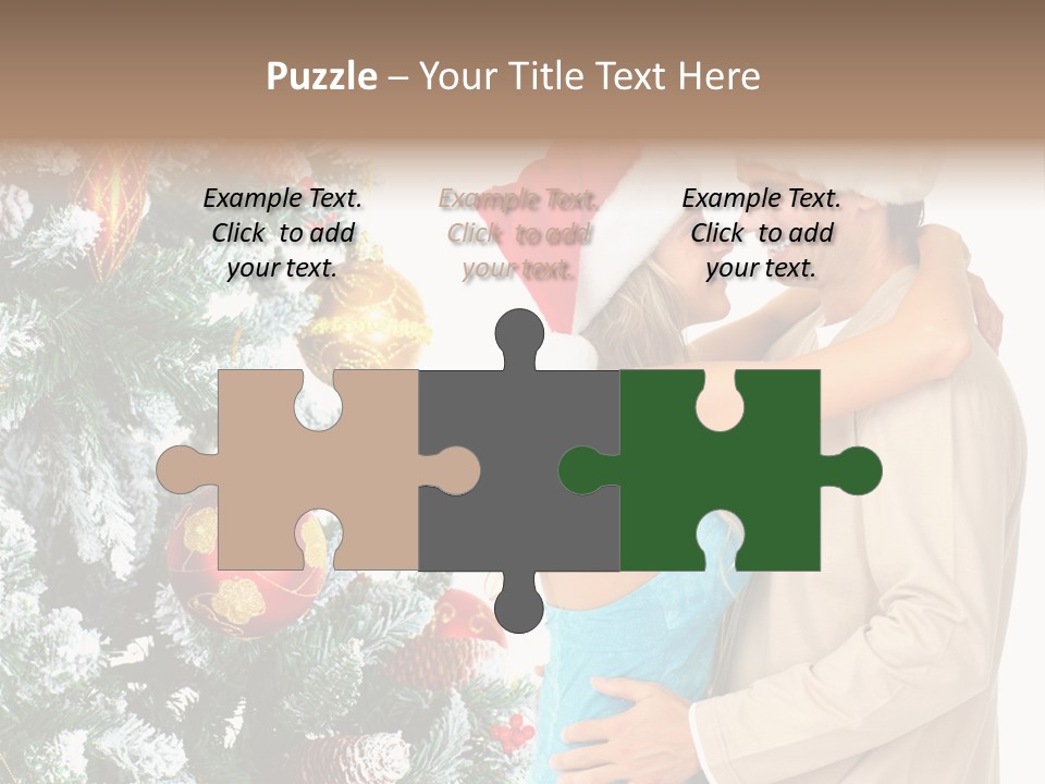 White Couple Santa PowerPoint Template