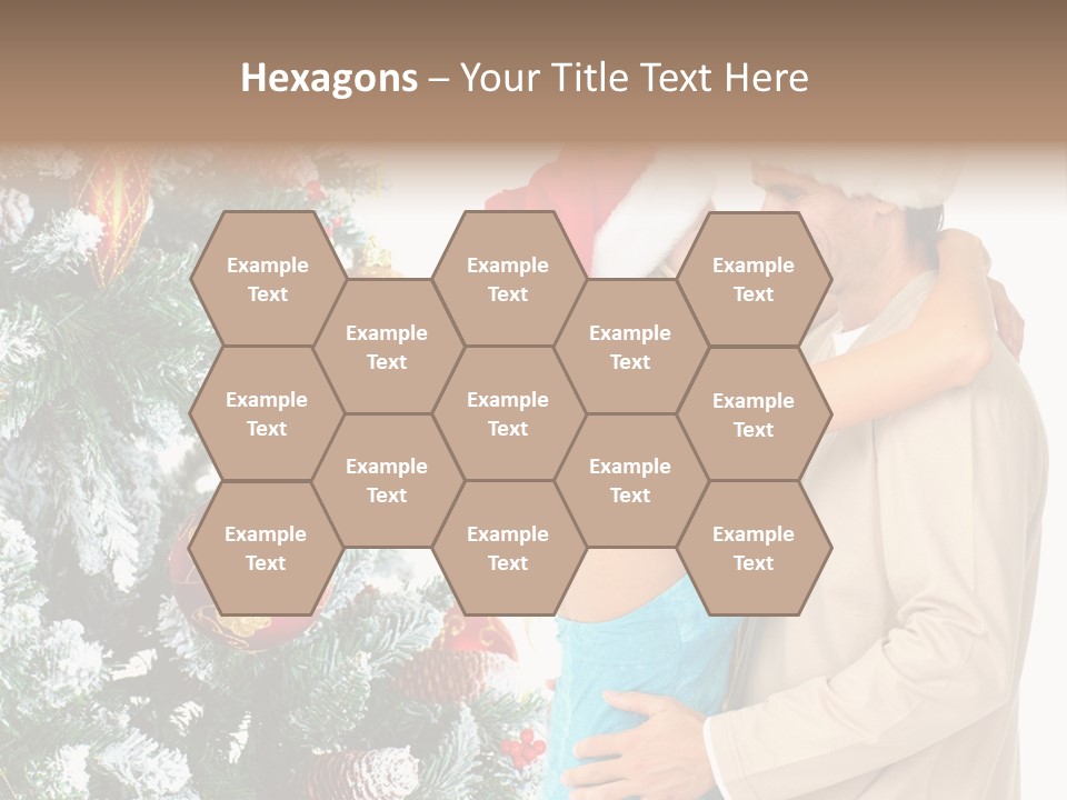 White Couple Santa PowerPoint Template