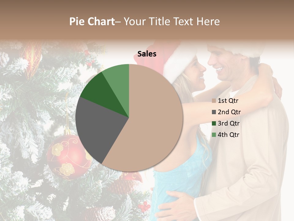 White Couple Santa PowerPoint Template