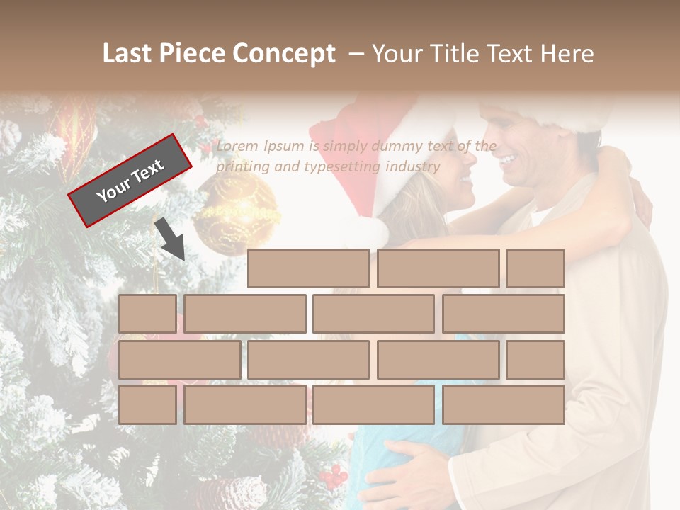 White Couple Santa PowerPoint Template