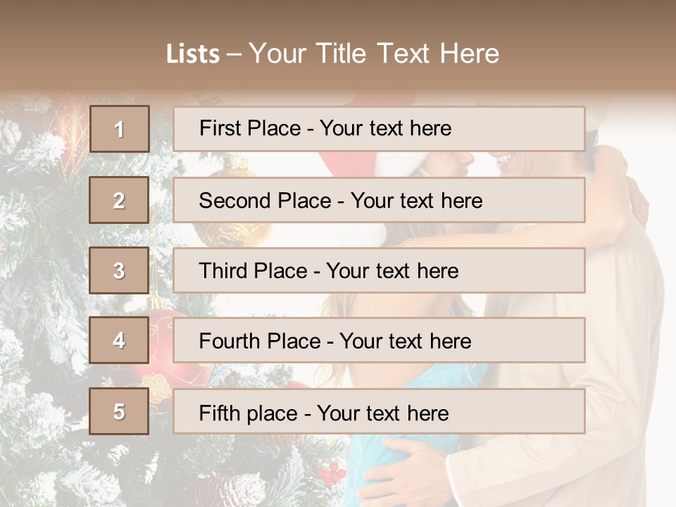 White Couple Santa PowerPoint Template