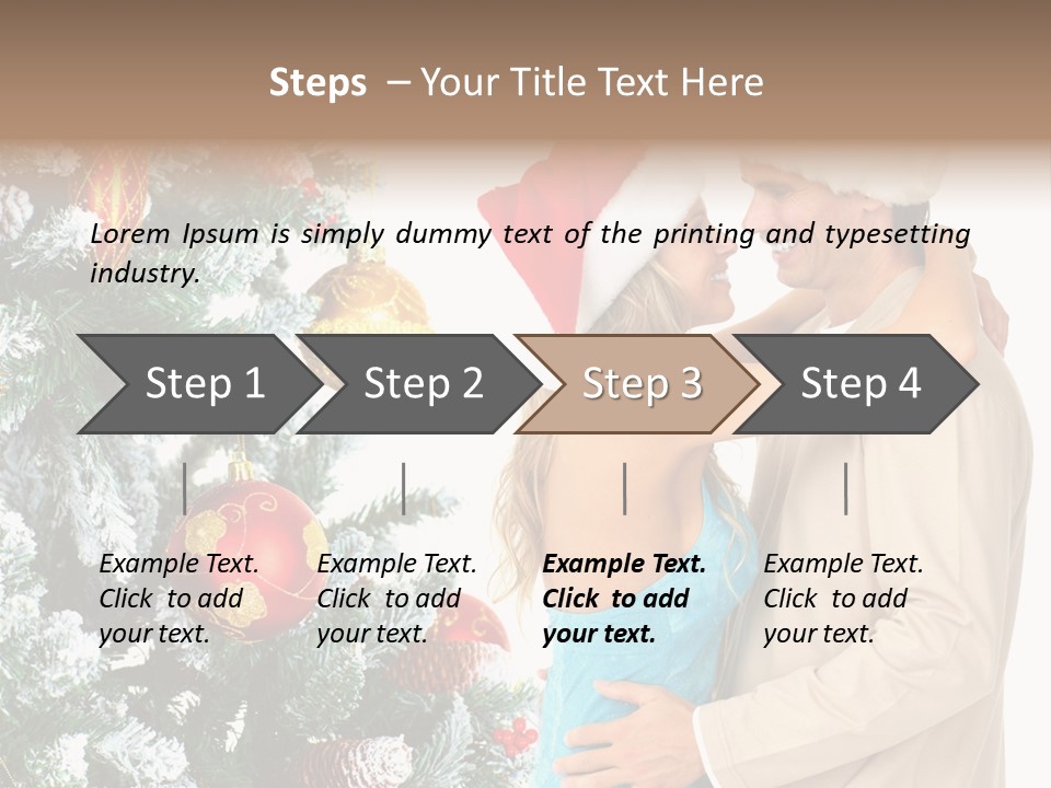 White Couple Santa PowerPoint Template