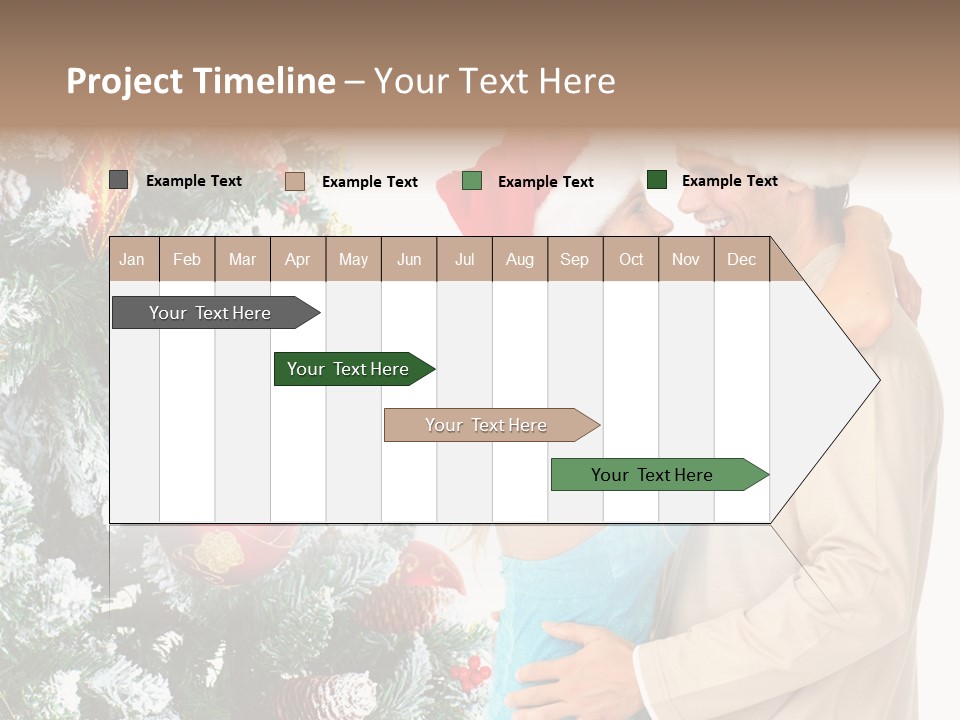 White Couple Santa PowerPoint Template