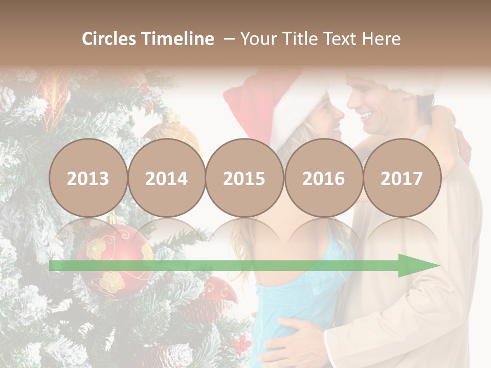 White Couple Santa PowerPoint Template