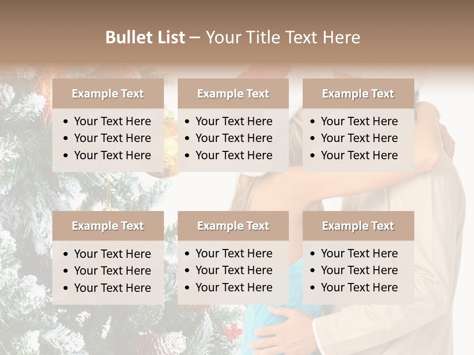 White Couple Santa PowerPoint Template