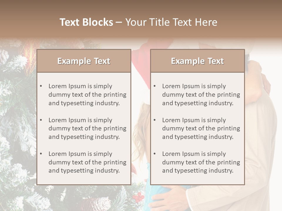 White Couple Santa PowerPoint Template