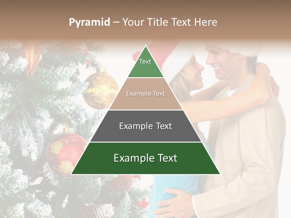 White Couple Santa PowerPoint Template
