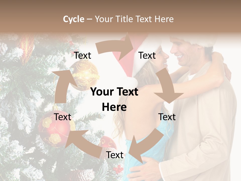 White Couple Santa PowerPoint Template