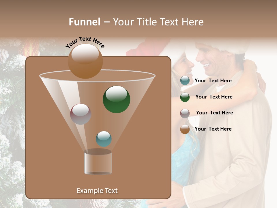 White Couple Santa PowerPoint Template