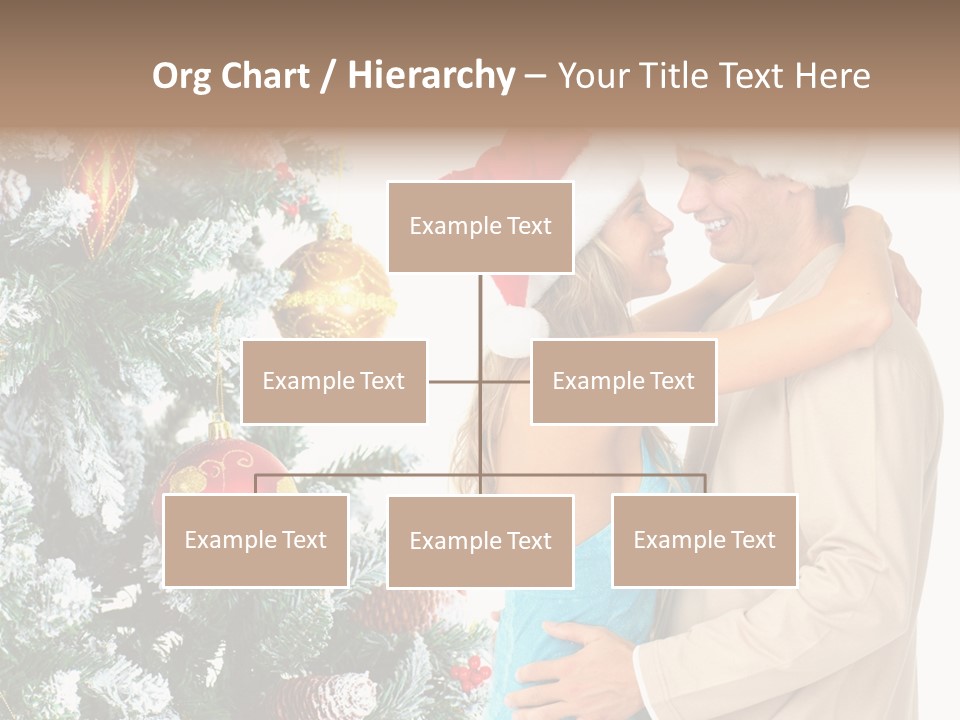 White Couple Santa PowerPoint Template