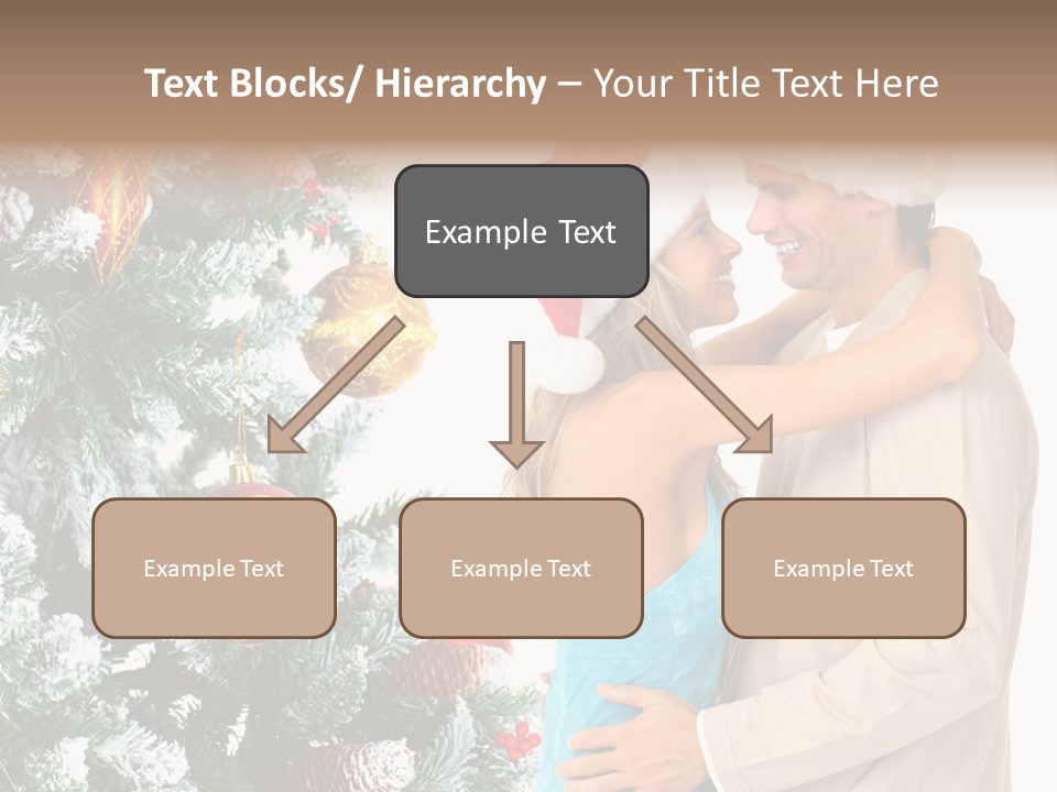 White Couple Santa PowerPoint Template