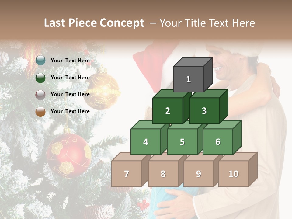 White Couple Santa PowerPoint Template