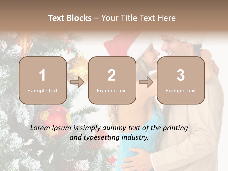 White Couple Santa PowerPoint Template