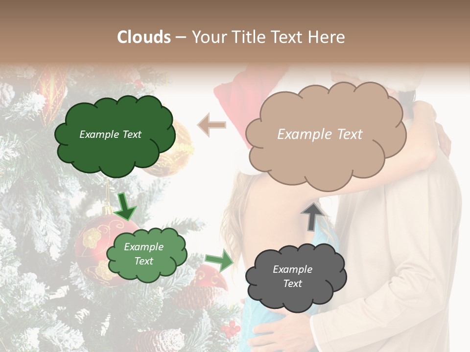 White Couple Santa PowerPoint Template