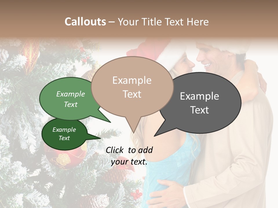 White Couple Santa PowerPoint Template