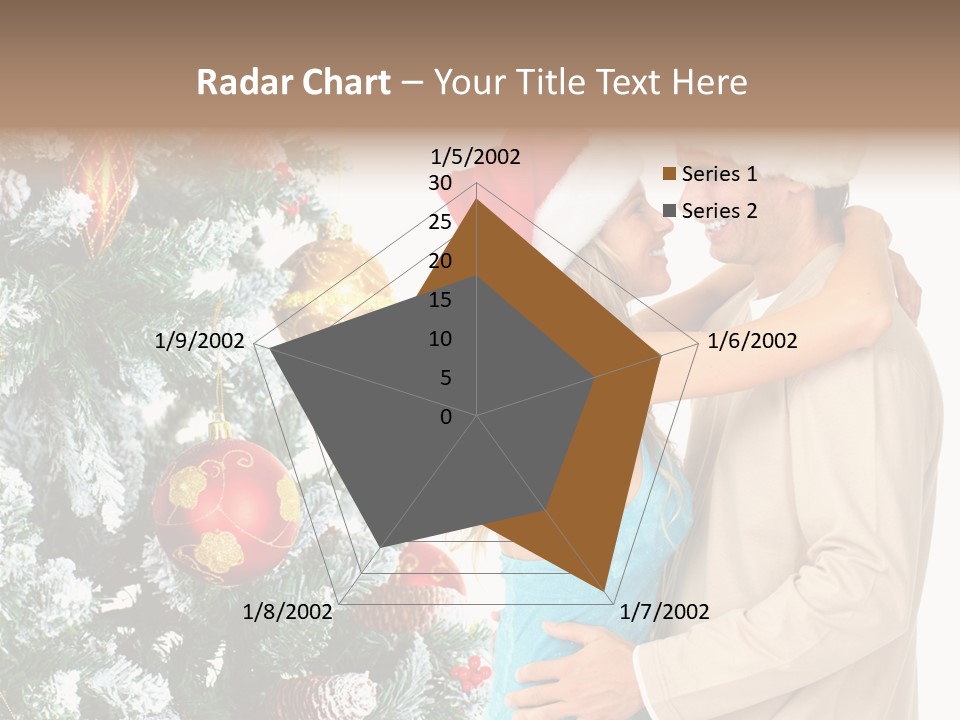 White Couple Santa PowerPoint Template