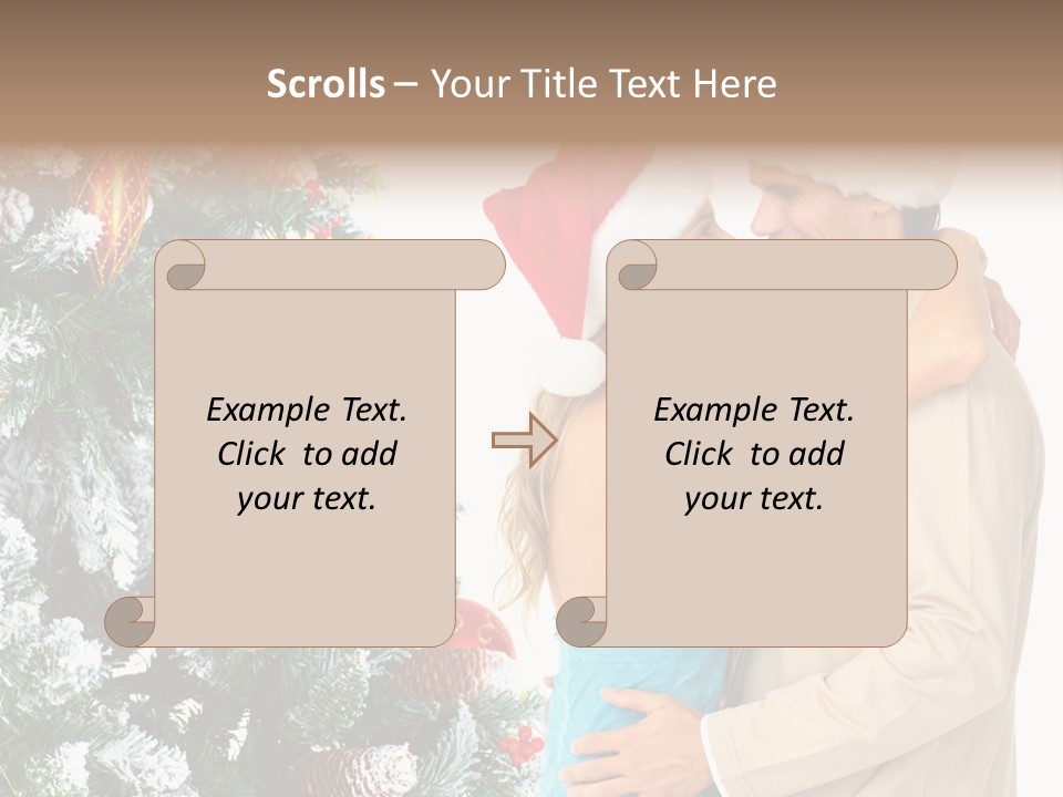 White Couple Santa PowerPoint Template