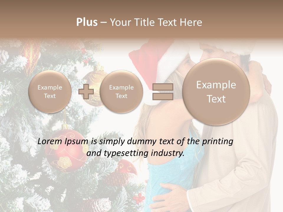 White Couple Santa PowerPoint Template