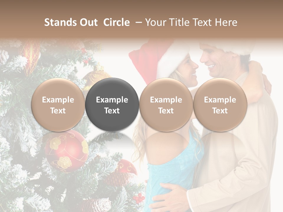 White Couple Santa PowerPoint Template