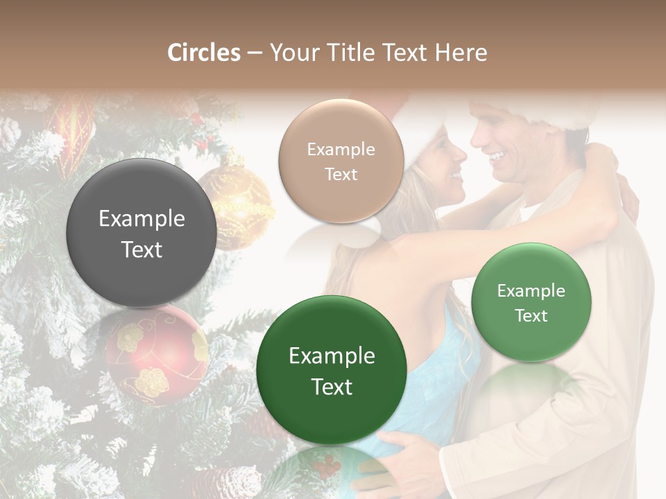 White Couple Santa PowerPoint Template