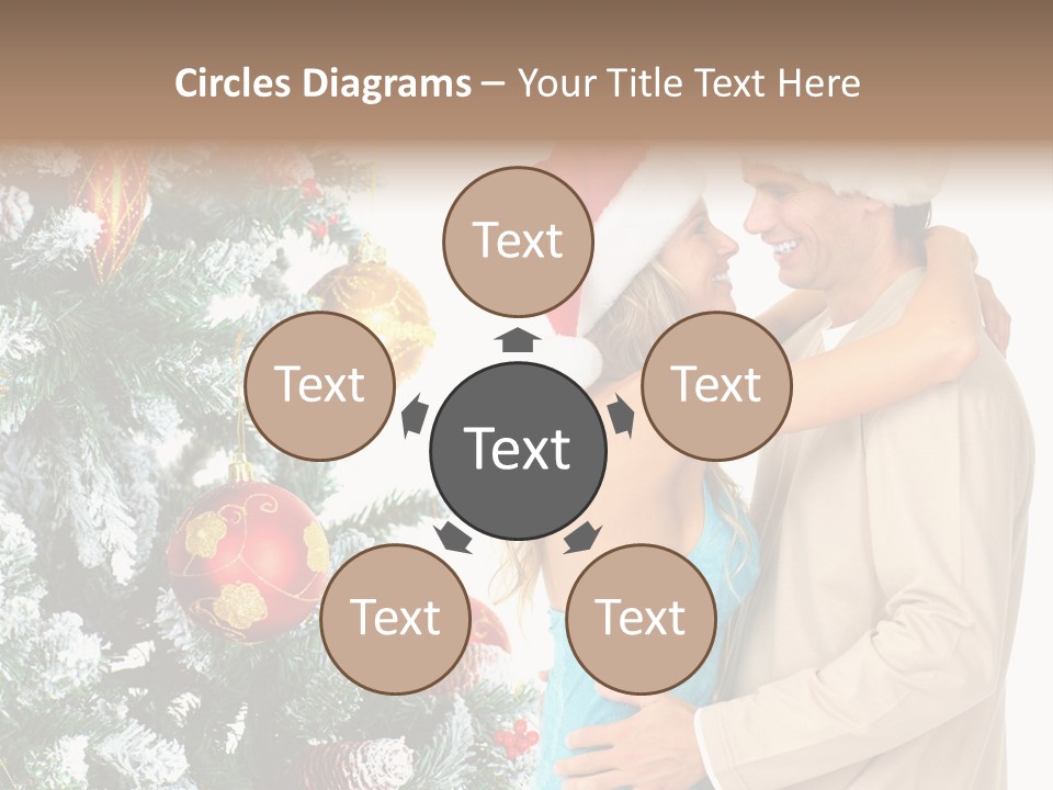 White Couple Santa PowerPoint Template