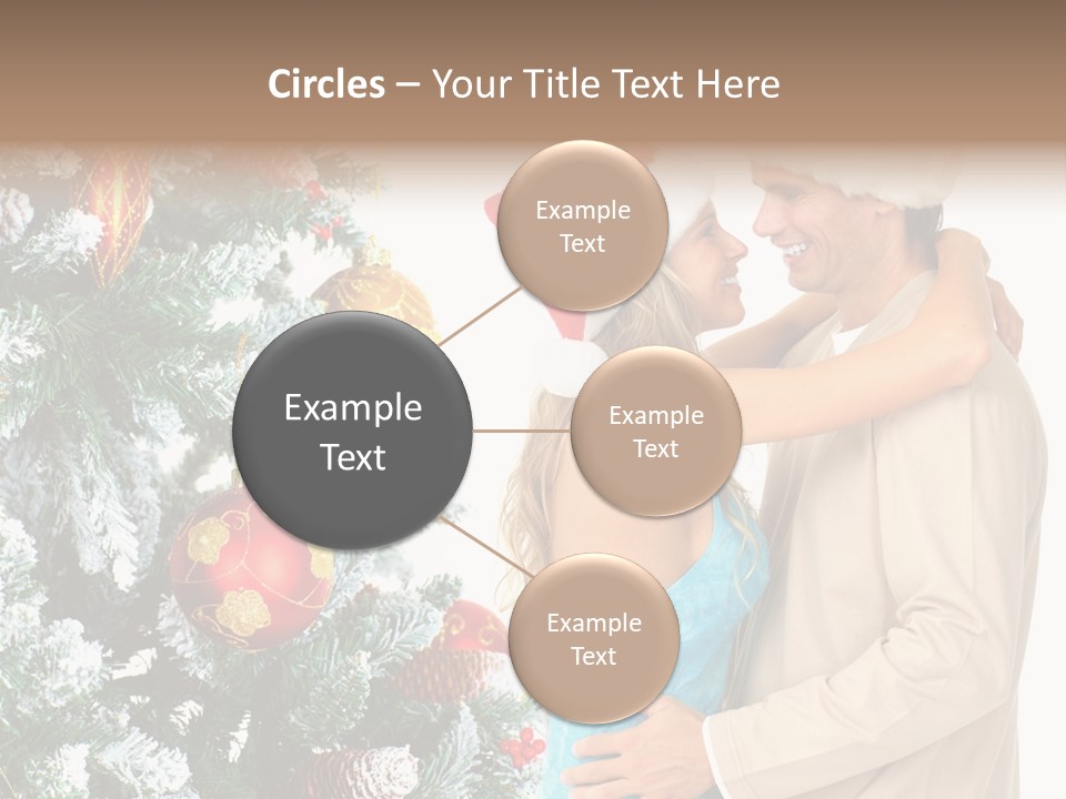 White Couple Santa PowerPoint Template