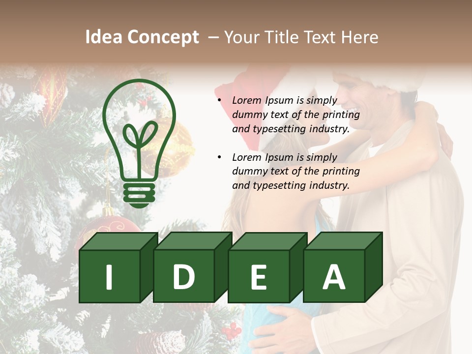 White Couple Santa PowerPoint Template