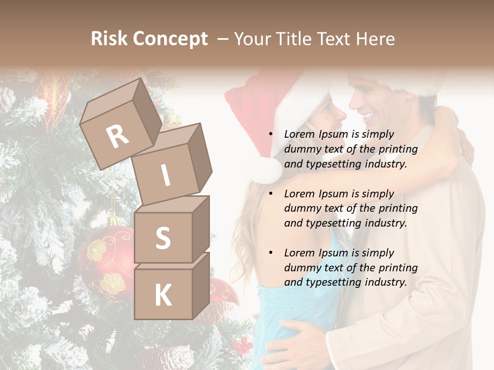 White Couple Santa PowerPoint Template