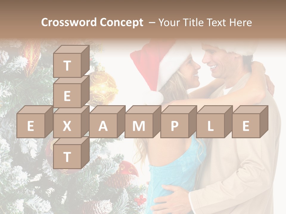 White Couple Santa PowerPoint Template