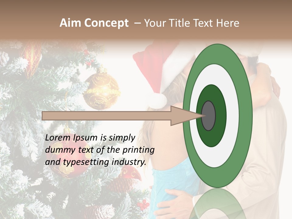 White Couple Santa PowerPoint Template