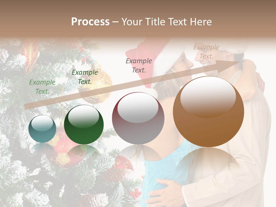 White Couple Santa PowerPoint Template