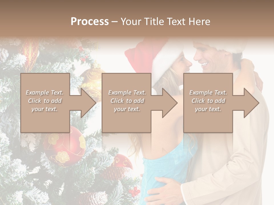 White Couple Santa PowerPoint Template