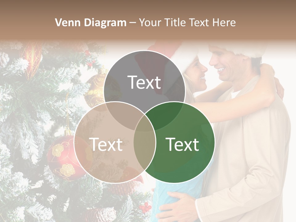 White Couple Santa PowerPoint Template